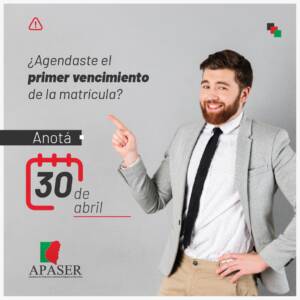 apaser vencimiento matricula pas